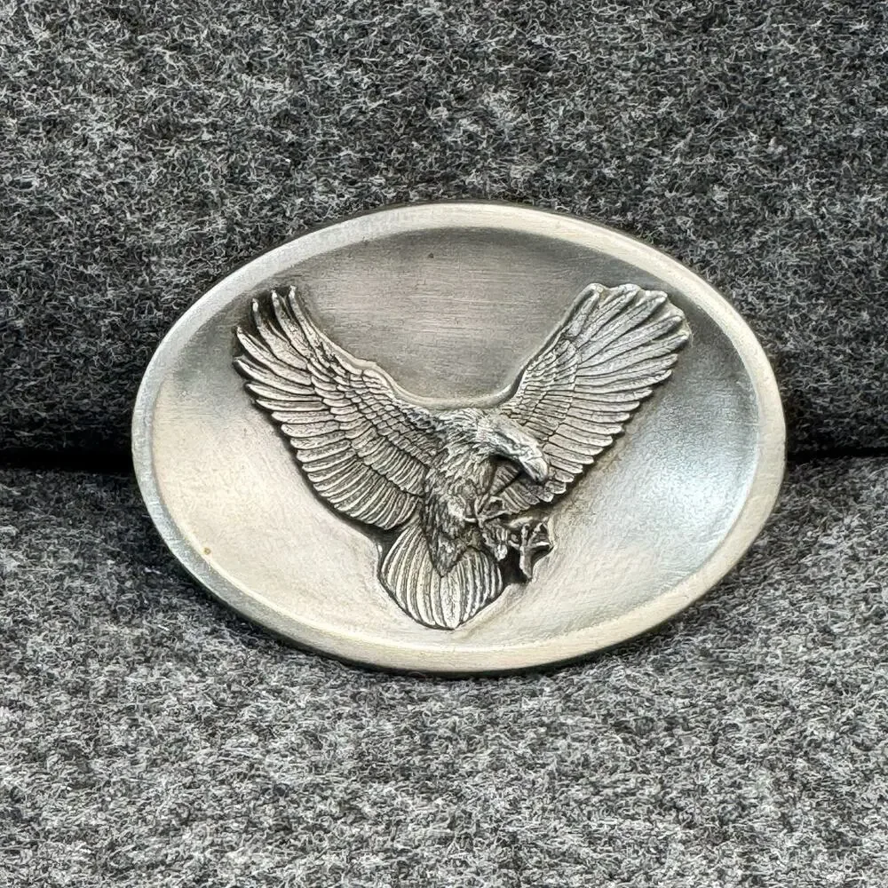 1988 VTG American Eagle Belt Buckle Bergamot Wisconsin USA Fine Art Foundry Z-45